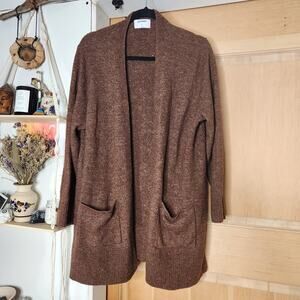 Old Navy sponge Longline Cardigan in Chocolate. XXL